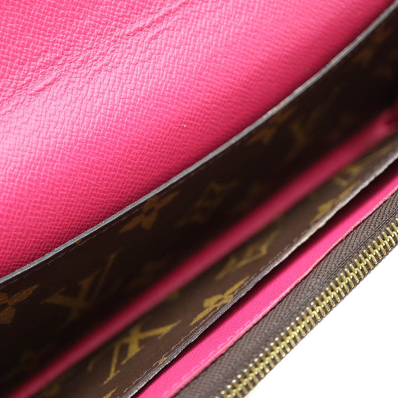 Louis Vuitton Portefeuille Wallet Emily Long Brown Pink - Picture 6 of 8